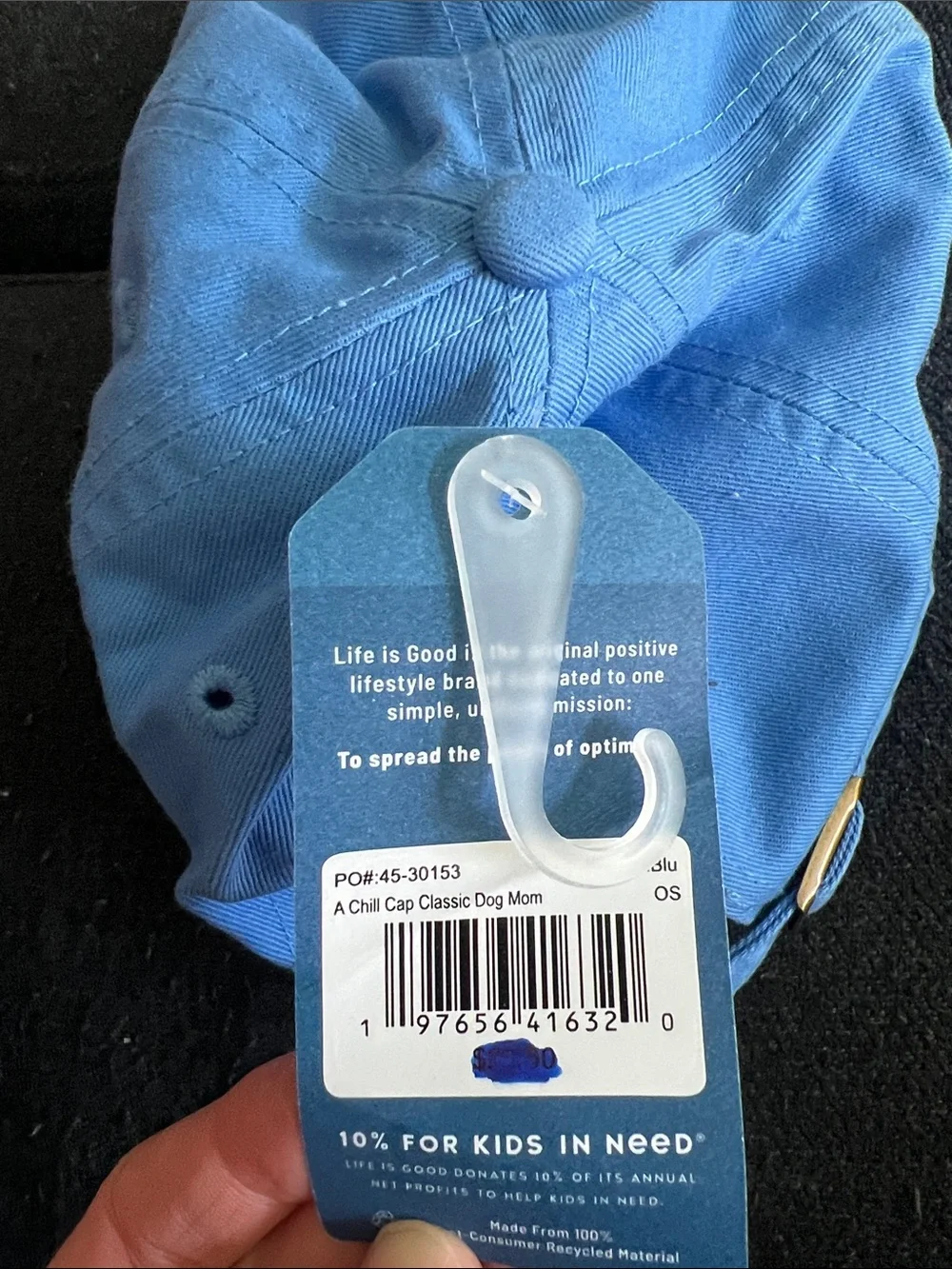 Life Is Good Blue 'DOG MOM' Baseball Cap